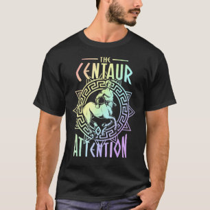 centaur van aandacht geschiedenis leraar woordspel t-shirt