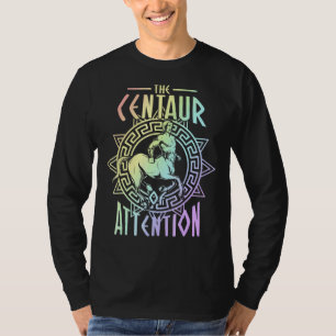 centaur van aandacht geschiedenis leraar woordspel t-shirt