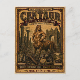 Centaur, Vintage Circus Monster Briefkaart