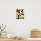 Centaur Warrior Fights Dragon Poster (Keuken)