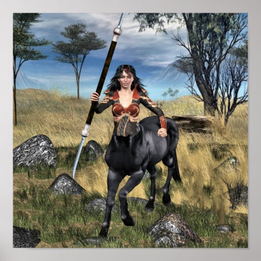 Centaur Warrioress Poster (Voorkant)