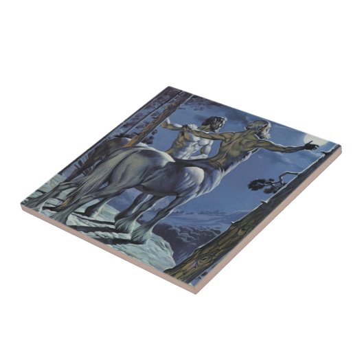 Centauren (kleurenlitho) tegeltje (Zijkant)