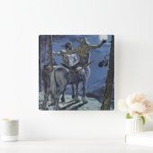 Centauren (kleurenlitho) vierkante klok (Huis)