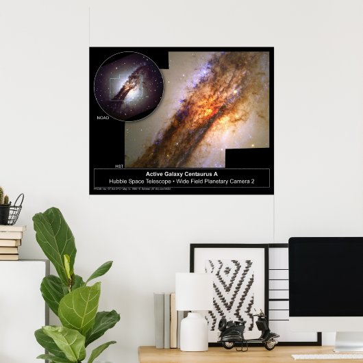 Centaurus A Galaxy Hubble Telescope Poster (Thuiskantoor)
