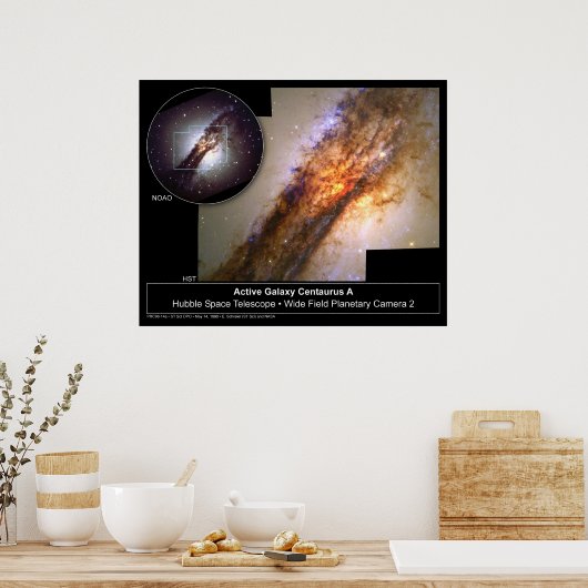 Centaurus A Galaxy Hubble Telescope Poster (Keuken)
