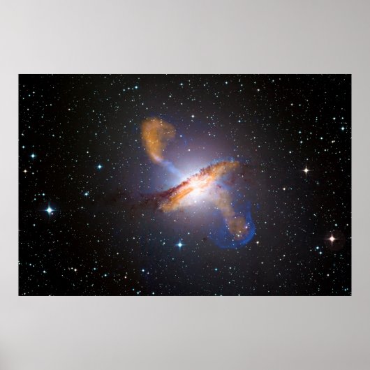 Centaurus A Shows een supermassieve zwarte holle k Poster (Voorkant)