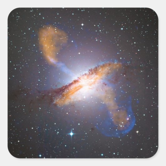 Centaurus A Shows een supermassieve zwarte holle k Vierkante Sticker (Voorkant)