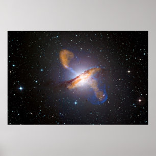 Centaurus A Shows een supermassieve zwarte holte Poster