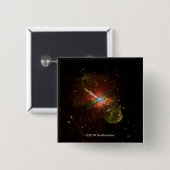 Centaurus A Vierkante Button 5,1 Cm (Voorkant /achterkant)