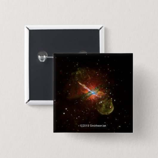 Centaurus A Vierkante Button 5,1 Cm (Voorkant /achterkant)