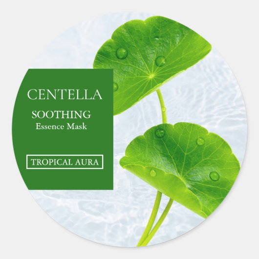 Centella Asiatica Gezichtsmasker Label (Voorkant)