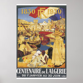 Centenaire de L'Algerije Vintage Travel Poster
