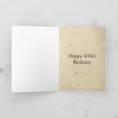Centenarian Dictionary Betekenis Happy 100th Kaart (Binnen)