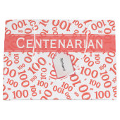 Centenarian, koraal 100 Random Number Pattern Groot Cadeauzakje (Voorkant)
