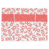 Centenarian, koraal 100 Random Number Pattern Groot Cadeauzakje (Achterkant)