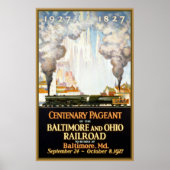 Centenary Pageant Baltimore and Ohio Railroad Poster (Voorkant)