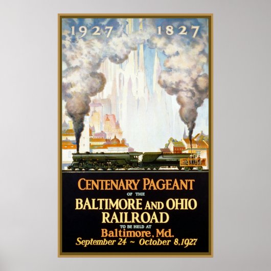 Centenary Pageant Baltimore and Ohio Railroad Poster (Voorkant)