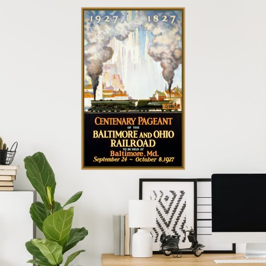 Centenary Pageant Baltimore and Ohio Railroad Poster (Thuiskantoor)