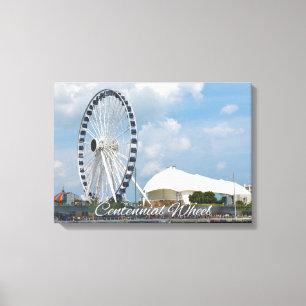 Centenniaal wiel onder de schilderachtige schilder canvas afdruk