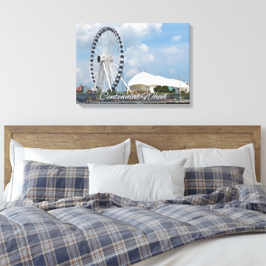 Centenniaal wiel onder de schilderachtige schilder canvas afdruk (Insitu (Slaapkamer))