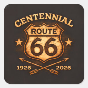 Centennial Amerikaanse Snelweg Collector Decal Vierkante Sticker