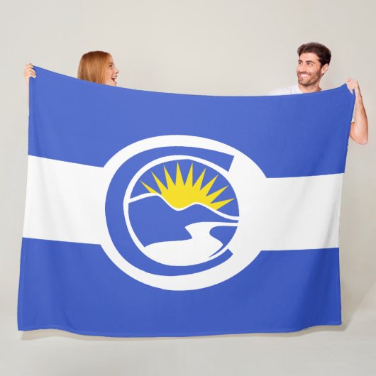 Centennial City Flag (Colorado) Fleece Deken (In situ)