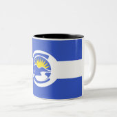 Centennial City Flag (Colorado) Tweekleurige Koffiemok (Voorkant rechts)