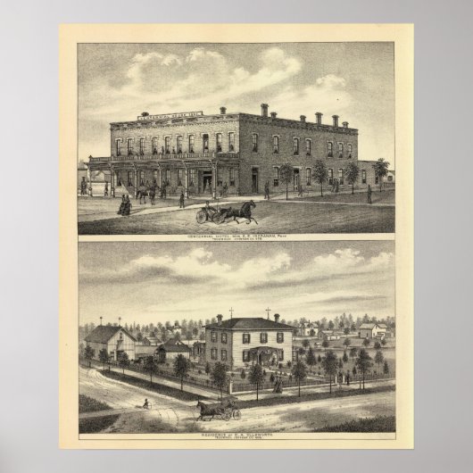 Centennial Hotel, Tecumseh en Neb, Nebraska Poster (Voorkant)
