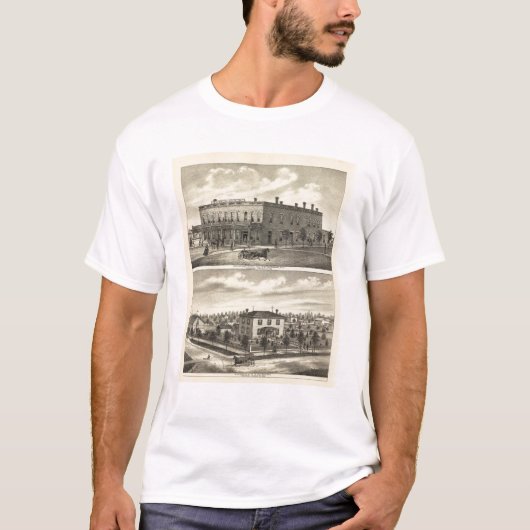 Centennial Hotel, Tecumseh en Neb, Nebraska T-shirt (Voorkant)