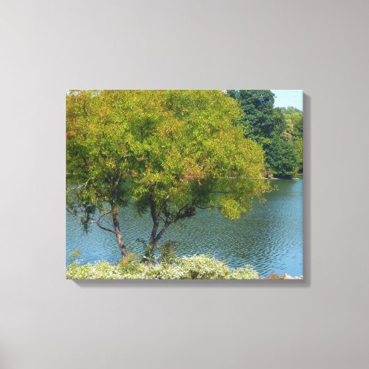 Centennial Lake in Ellicott City Maryland Canvas Afdruk (Voorkant)