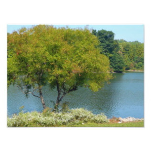 Centennial Lake in Ellicott City Maryland Foto Afdruk