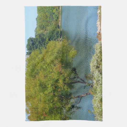 Centennial Lake in Ellicott City Maryland Theedoek (Verticaal)