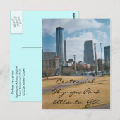 Centennial Park en Downtown Atlanta Briefkaart (Voorkant / Achterkant)