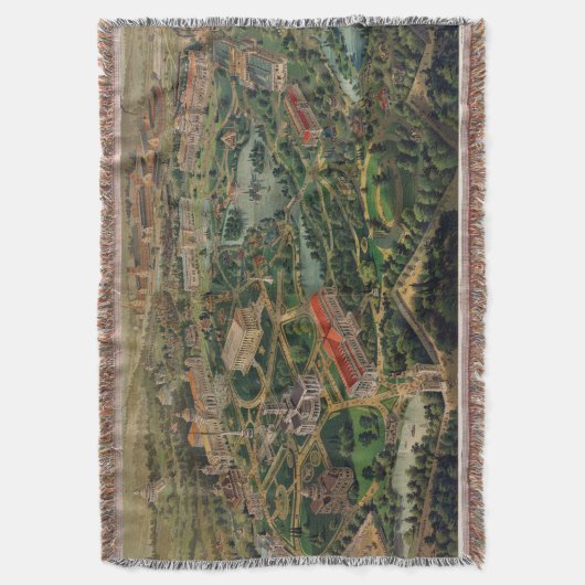 Centennial Park  Nashville (kaart 1897) Deken (Voorkant Verticaal)