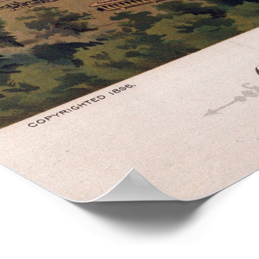 Centennial Park  Nashville (kaart 1897) Poster (Hoek)