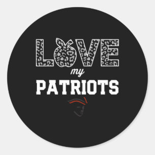 Centennial Patriots Logo Love My Team HS Ronde Sticker