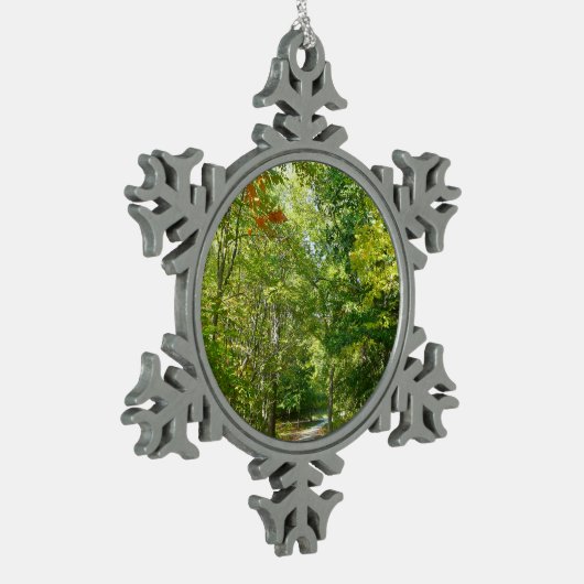 Centennial Wooded Path I Ellicott City Natuur Tin Sneeuwvlok Ornament (Links)
