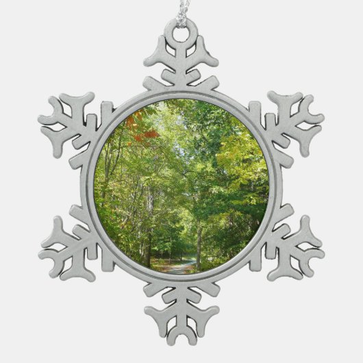 Centennial Wooded Path I Ellicott City Natuur Tin Sneeuwvlok Ornament (Voorkant)