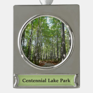 Centennial Wooded Path II Ellicott City Maryland Verzilverd Banner Ornament