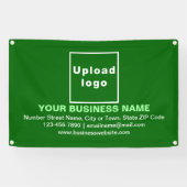 Center Aligned Business Brand op Green Banner (Horizontaal)