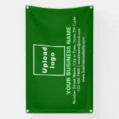 Center Aligned Business Brand op Green Banner (Verticaal)