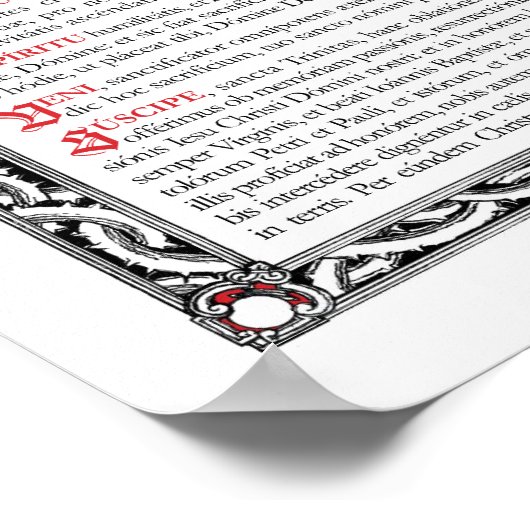 Center Altar Kaart Poster (Hoek)