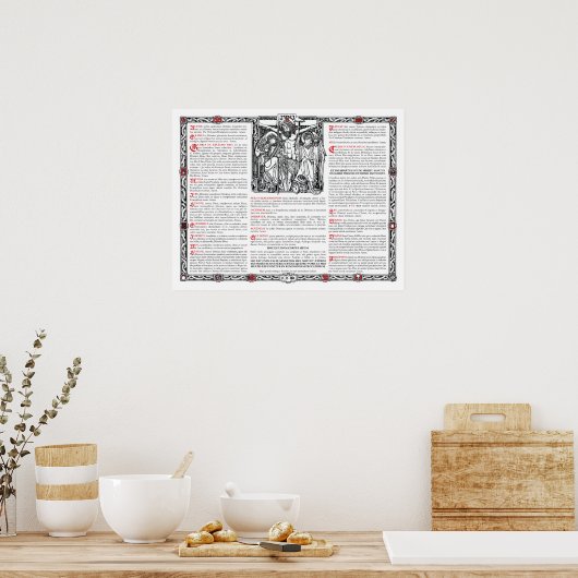 Center Altar Kaart Poster (Keuken)