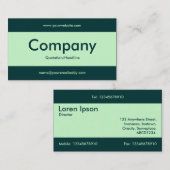 Center Band v2 - Ghost Green met Donkergroen Visitekaartje (Voorkant / Achterkant)