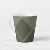 Center Diamond Moss Green Latte Mok – Op Maat (Linkerhoek)