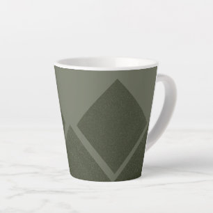 Center Diamond Moss Green Latte Mok – Op Maat