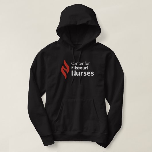 Center for Missouri Nurses Black Hoodie (Design voorkant)
