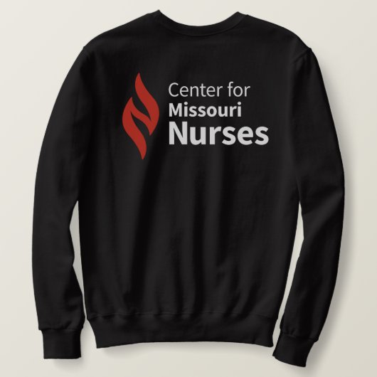 Center for Missouri Nurses Black Sweatshirt (Design achterkant)