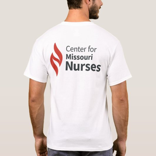 Center for Missouri Nurses Logo White T-Shirt (Achterkant)