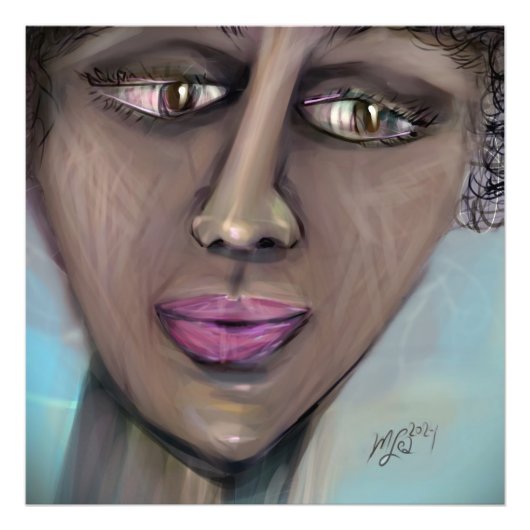 Center Held Modern Feminine Portrait  Foto Afdruk (Voorkant)